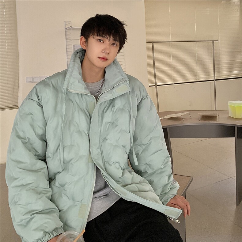 1定制面料棉衣男港风半高领棉服男外套男8707P125控168,男装棉衣,星座226-2