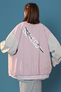 现货2025秋冬港风中性休闲宽松男女印花运动夹克棒球服DM88-P65，男装夹克，电商D321-1