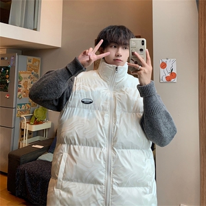 特P60   冬季棉服马甲男港风宽松棉衣无袖外套MJM263图片