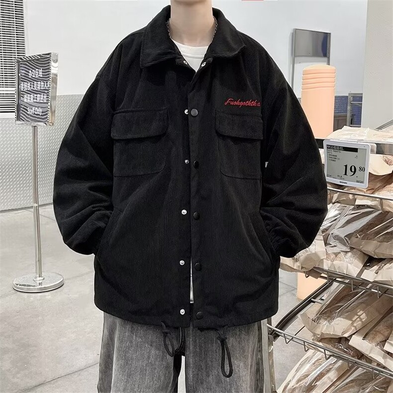 春秋季宽松休闲ins潮牌工装夹克美式复古灯芯绒外套男W5544-P58,男装夹克,星座512-2
