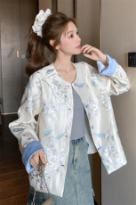 新中式国风刺绣外套女春夏秋2025新款超火好看高级感宽松百搭上衣，女装短外套，2C339