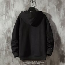 【】A003-HW3081-P55冬装新款加绒连帽男士卫衣水泥墙，男装卫衣，电商A003