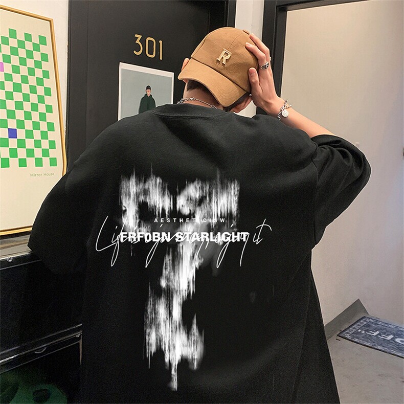 可设48小时发货支持抖音得物来样二开230克重磅美式短袖t恤MT354，男装T恤，电商A486