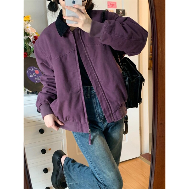 【有货】cleanfit紫色底特律外套男高级感工装夹克8156CC-特P62,男装夹克,星座1007（原301D）