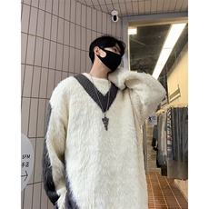 美式圆领毛衣男慵懒风休闲针织衫GM313P60，男装针织衫/毛衣，星座1116-2