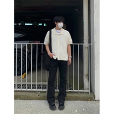 夏季翻领衬衫韩系针织衫镂空短袖衬衫男女T148-P45，男装衬衫，星座1007（原301D）