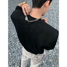 光板垫肩T恤纯色纯棉重磅短袖（现货支持二开T2430-P23网图，男装T恤，星座1213