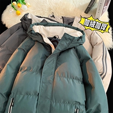 三防面料抖音品质10W件假两件连帽加厚棉衣外套棉服BM5811特P85，男装棉衣，电商A486