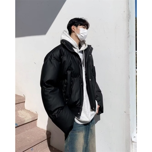 棉服男士冬季潮短款棉衣外套设计感加厚宽松立领面包服棉袄 M9097图片
