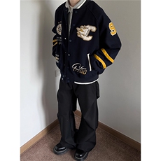 网络图JK958、P54高质量刺绣棒球服藏青黑M-2XL，女装职业装，星座506A