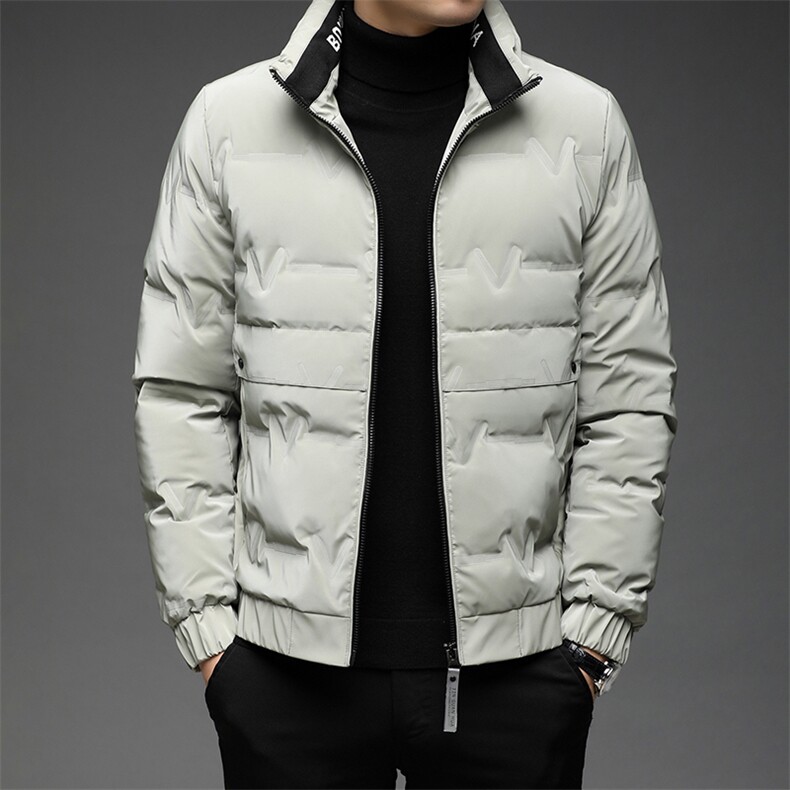新款休闲羽绒服男立领冬季中年男休闲冬装外套上衣BJY08191-P170，男装羽绒服，电商B212（原钱塘6029）