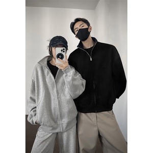 重磅全棉结构款450克拉链开衫卫衣硬挺短宽外套男 RH5332-P55图片