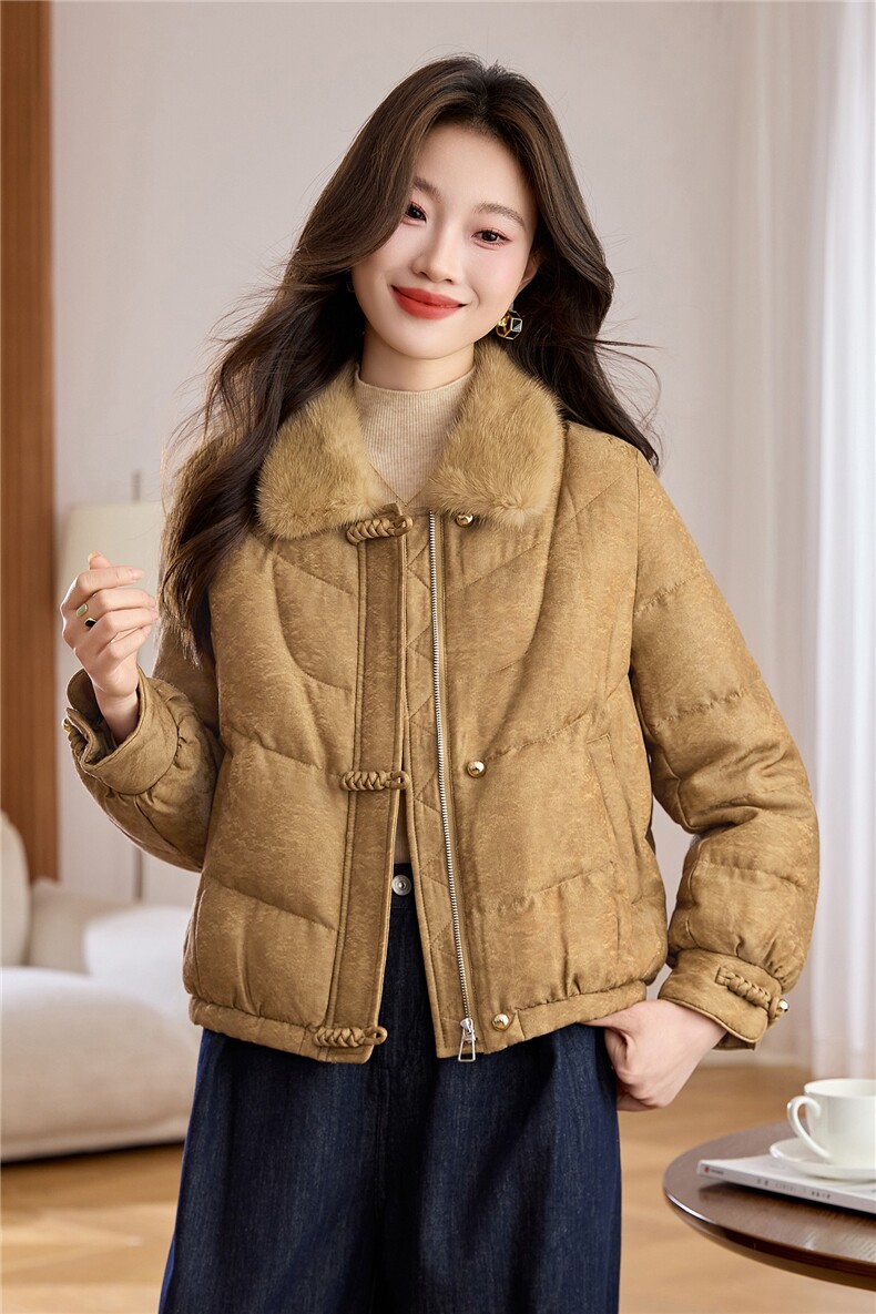 2025年冬季羽绒短款拼接羽绒服,女装羽绒服,依如秀(原杭风阁)
