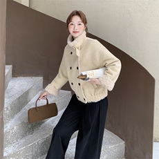 ，2B081-3290-P195-288皮毛一体双排扣加厚，女装皮草，2B081