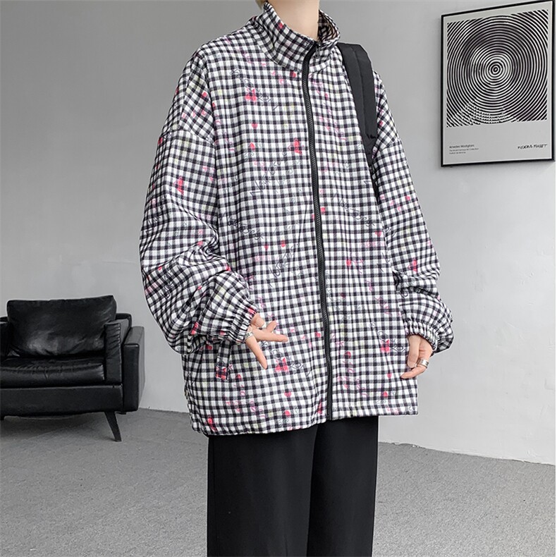 现货JK10068-特批55秋季大码灯芯印花高品质夹克外套宽松上衣,男装夹克,电商A059