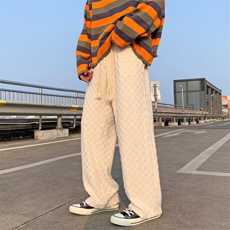 218-1-P33-CK1817新款时尚休闲格子束脚裤，男装休闲裤，四季星座218-1