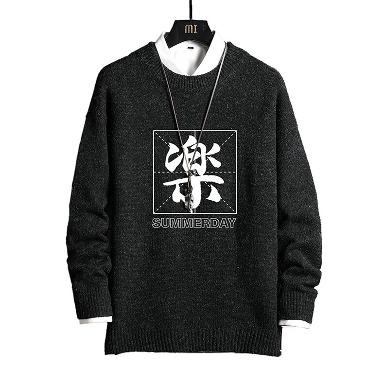 M19197-P45加绒款-P65加厚加绒毛衣男大码毛线衣男针织衫网格,男装针织衫/毛衣,电商A040A