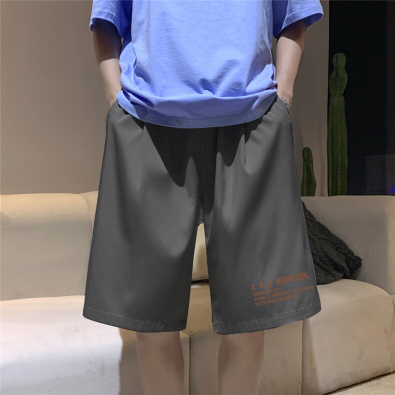 夏季男士休闲裤冰丝凉感短裤2023新款宽松运动裤Dk518-特批16,男装休闲裤,星座718-1