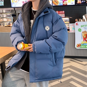 假两件棉服加绒棉衣男士秋冬季2024新款棉袄情侣保暖羽绒棉衣外套
