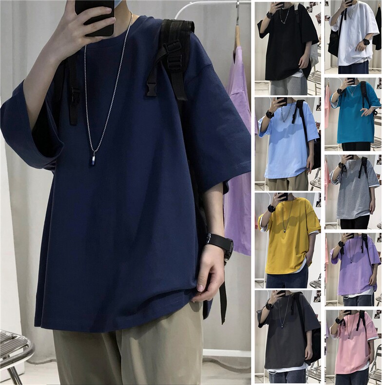 T300 纯棉200克 S-5XL 10色选 T恤光版纯色T 抖音直播供货大码图片