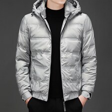 冬季可脱卸帽休闲羽绒服男冬新款中年保暖外套上衣BJY08218-P170图片