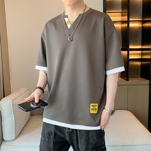 冰氧仿棉短袖店主风夏季T恤休闲百搭假两件男上衣TC3153-P28控48图片