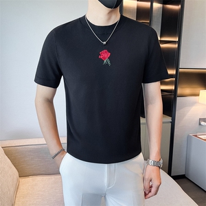 店主风秋冬男士针织短袖毛衣男修身套头毛衣301A-1/M10/P55控75图片