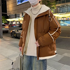 夜景中性风情侣款棉衣2026冬季宽松加厚外套男A436-3096-P80，男装棉衣，电商A436