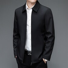 2023新款衬衫翻领中青年男士春秋季外套休闲男装夹克上衣潮流男装，男装夹克，电商B212（原钱塘6029）