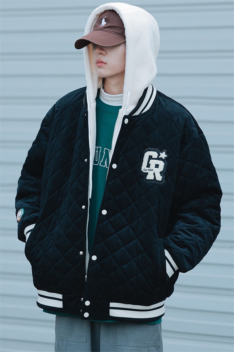 冬款青少年加棉毛巾绣棉服假两件连帽外套男士8135-P140控价178,男装棉衣,电商A441-1