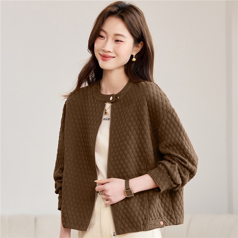 2026年春秋季新款时尚大码妈妈装气质显瘦休闲百搭两面穿外套，女装短外套，独衣靓