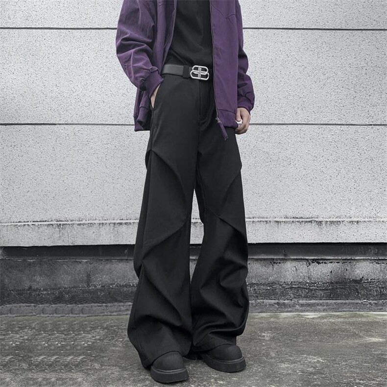 休闲裤男  设计感高级感显高长裤子X8065/P61图片
