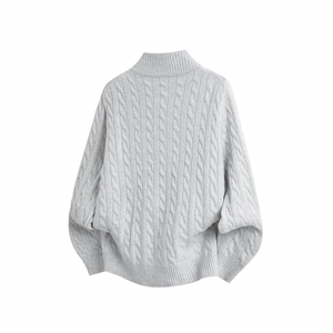 M519CX-特P68立领麻花开衫毛衣男款纯色潮牌麻花针织衫休闲外套图片