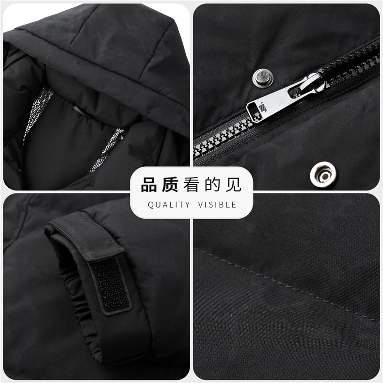 主推2025新款连帽迷彩功夫熊猫羽绒服男士90绒休闲加厚羽绒服外套,男装羽绒服,钱塘723