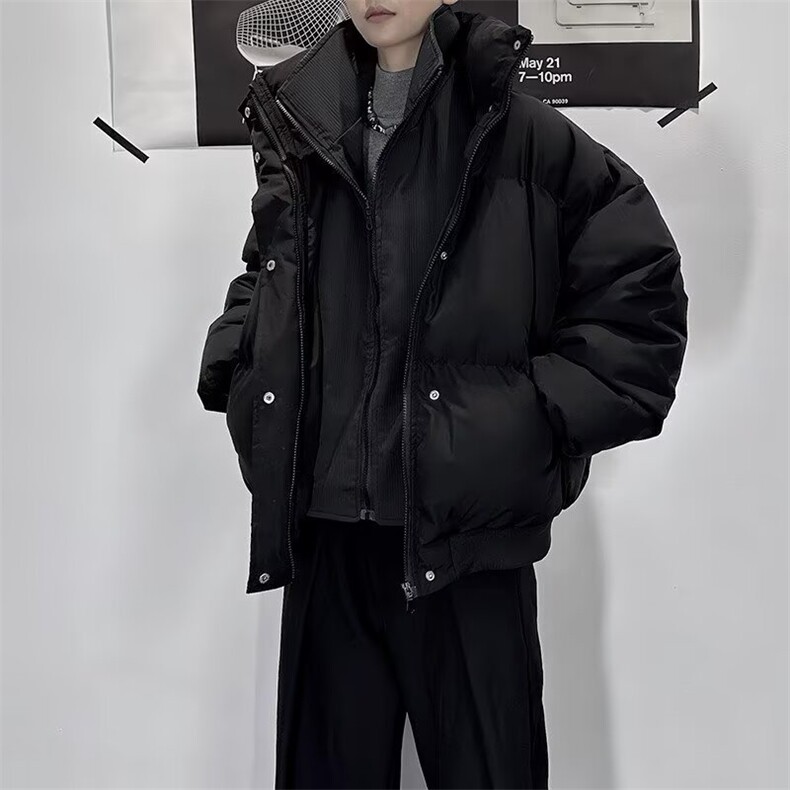 时尚简约假两件棉衣日系百搭慵懒原宿文艺潮流流行insMY95-P90,男装棉衣,电商C216