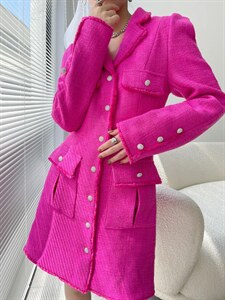 〔现货〕 小香风泡泡袖外套连衣裙,女装连衣裙,LION&CAT(2F)