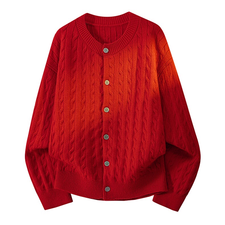 MK7001-CG-3DBP53单排扣针织开衫情侣洋气针织上衣韩风麻花长袖，男装卫衣，星座510A-5