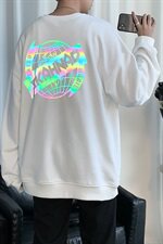20秋装情侣新款夜光反光百搭圆领卫衣宽松潮大码男WY2025-P45，男装卫衣，电商A009A（原A058A）