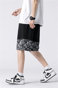 1夏季短裤男潮流五分裤时尚休闲腰果花短裤男A210-K8516-P25控39图片