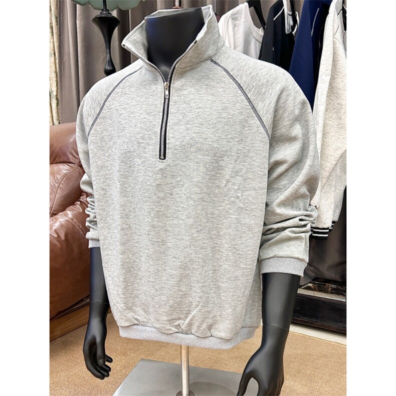 美式复古半高拉链长袖卫衣男宽松休闲cleanfit外套513WY3494P32,女装短外套,星座513