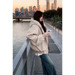 美式复古座山雕连帽毛领棉服秋冬新款派克服棉衣外套LW6511-P94图片