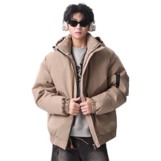 棉服男冬季新款港风宽松连帽棉衣MF9006-P90，男装棉衣，星座214-3
