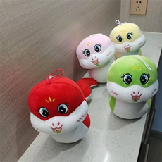 红發毛绒玩具 蛇