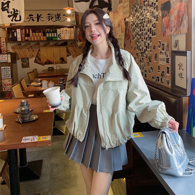 韩系简约休闲夹克外套女春季2025新款小个子超火洋气爆款减龄上衣,女装短外套,辉之琳