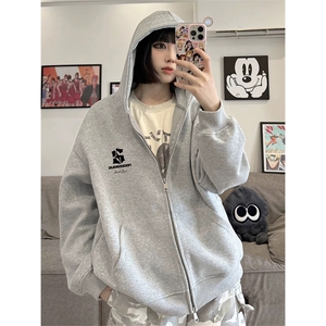 抖音得物高品质 350克秋冬双头双拉链卫衣开衫外套AW7401图片