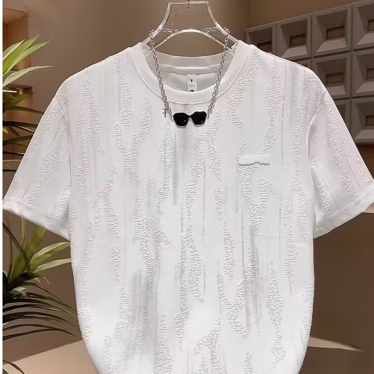 夏季气质潮牌轻奢短袖t恤男新款潮流休闲ins圆领半袖青少年上衣，男装T恤，星座506A