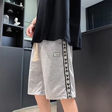 夏季高街ins运动直筒休闲五分裤潮牌宽松华夫格短裤男K6014-P24，男装休闲裤，星座512-2