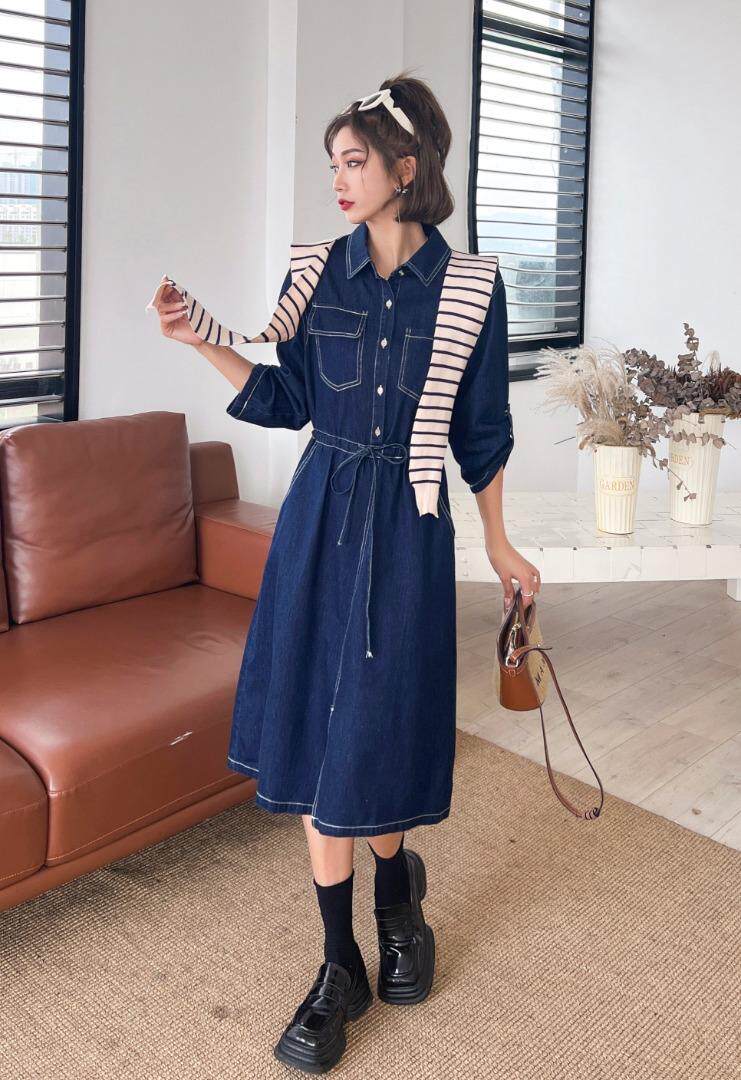 （现货）披肩牛仔裙，其它，伊娜蕾尔