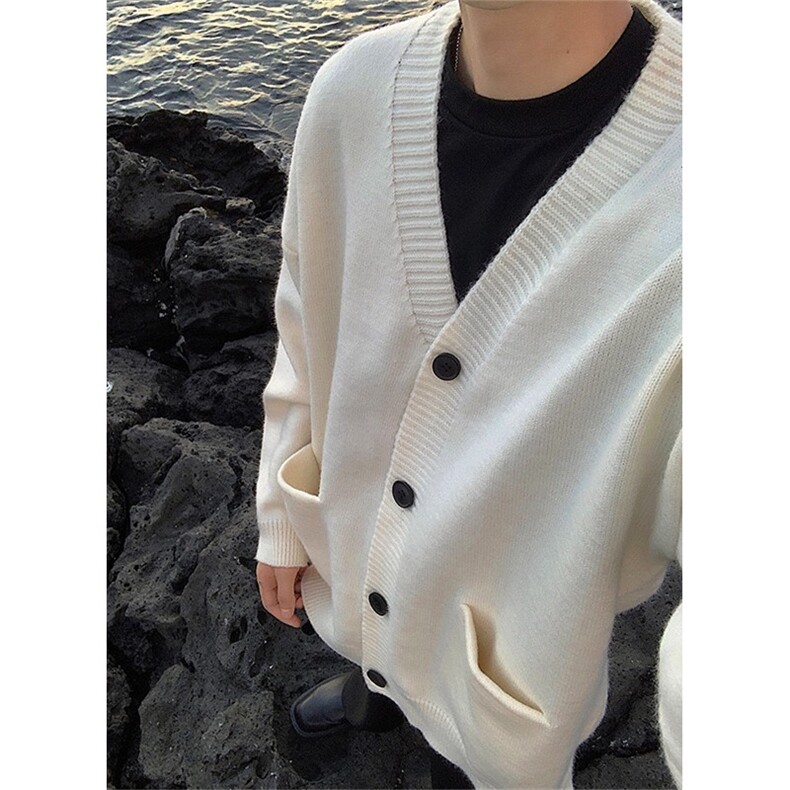 秋季针织开衫外套男宽松V领长袖秋冬百搭帅气毛衣男装外套MYB38，男装针织衫/毛衣，星座1116A（原606A-3）