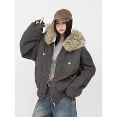 美式毛领座山雕棉服男女情侣冬季加厚保暖工装棉衣SW876P89，男装棉衣，星座1112-1